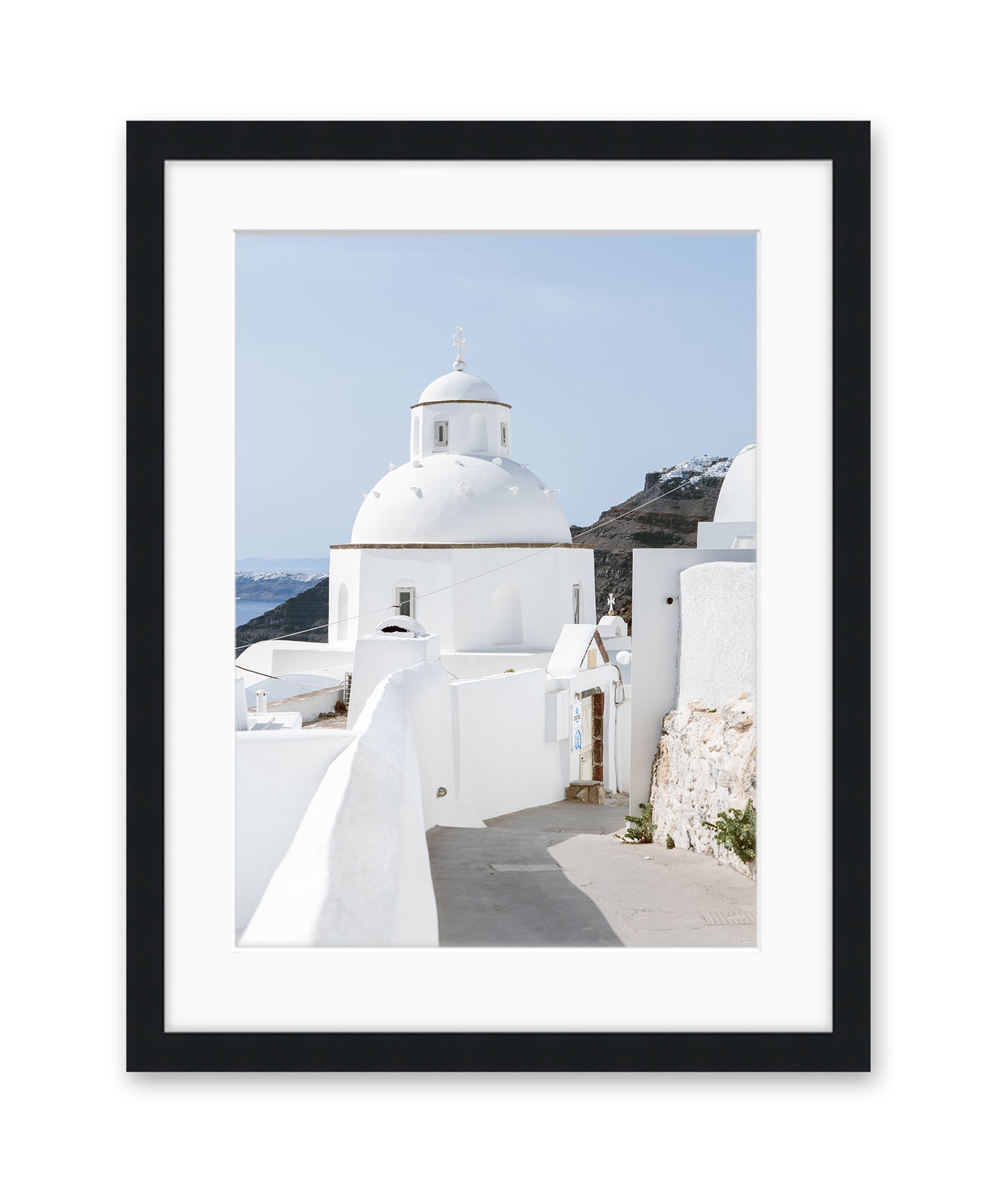 Greece Church | Santorini Blue Art Print