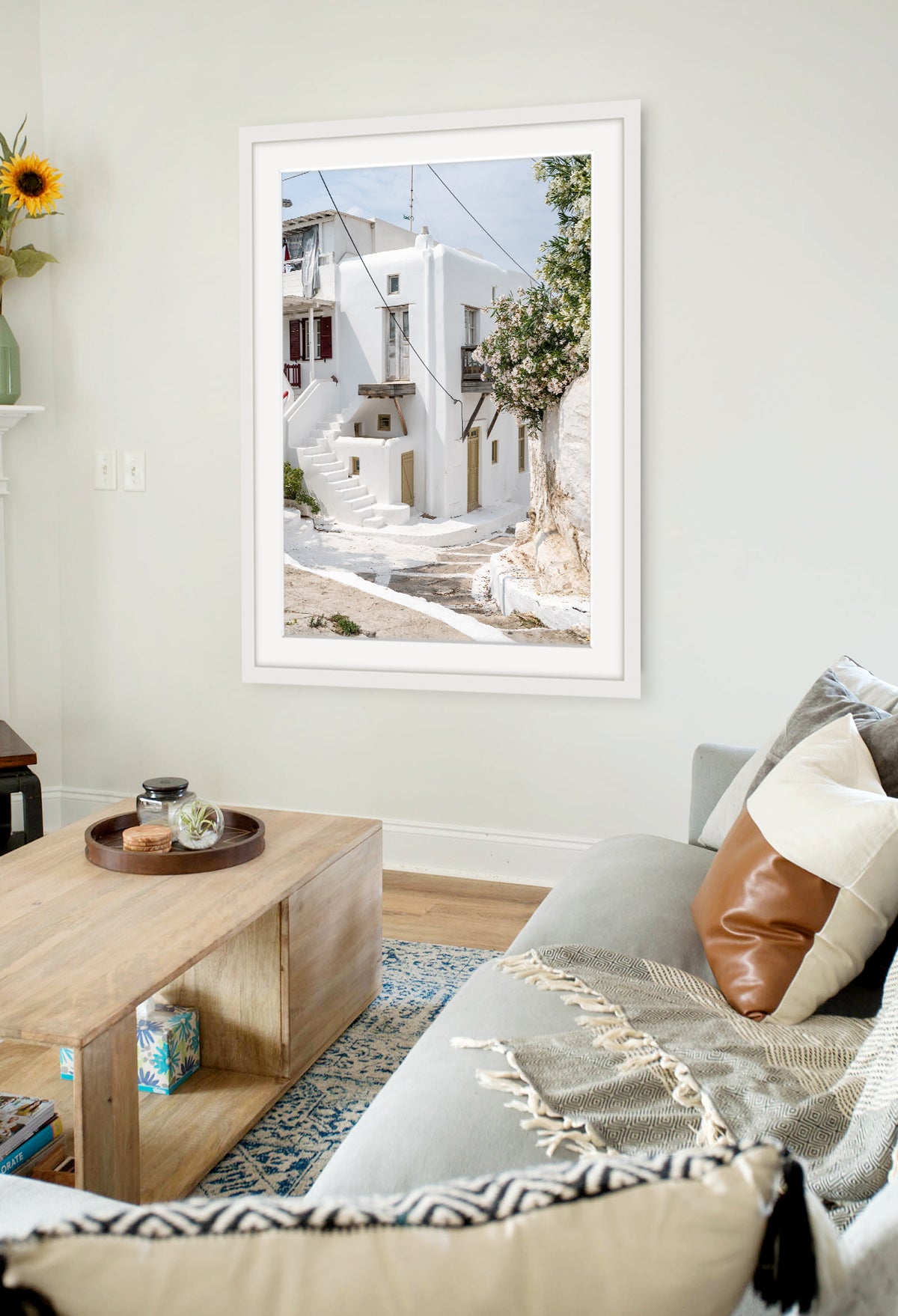 Neutral Travel Art | Greece Architecture