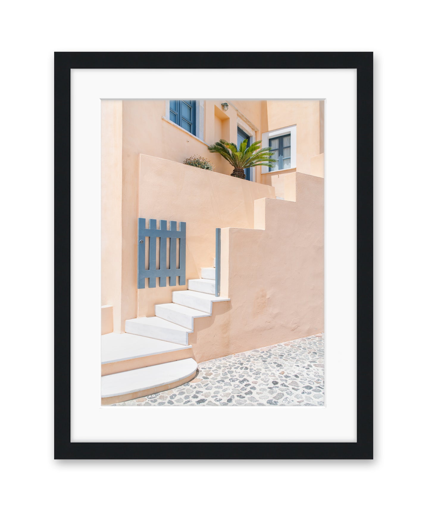 Pastel Minimal Art Print | Santorini, Greece