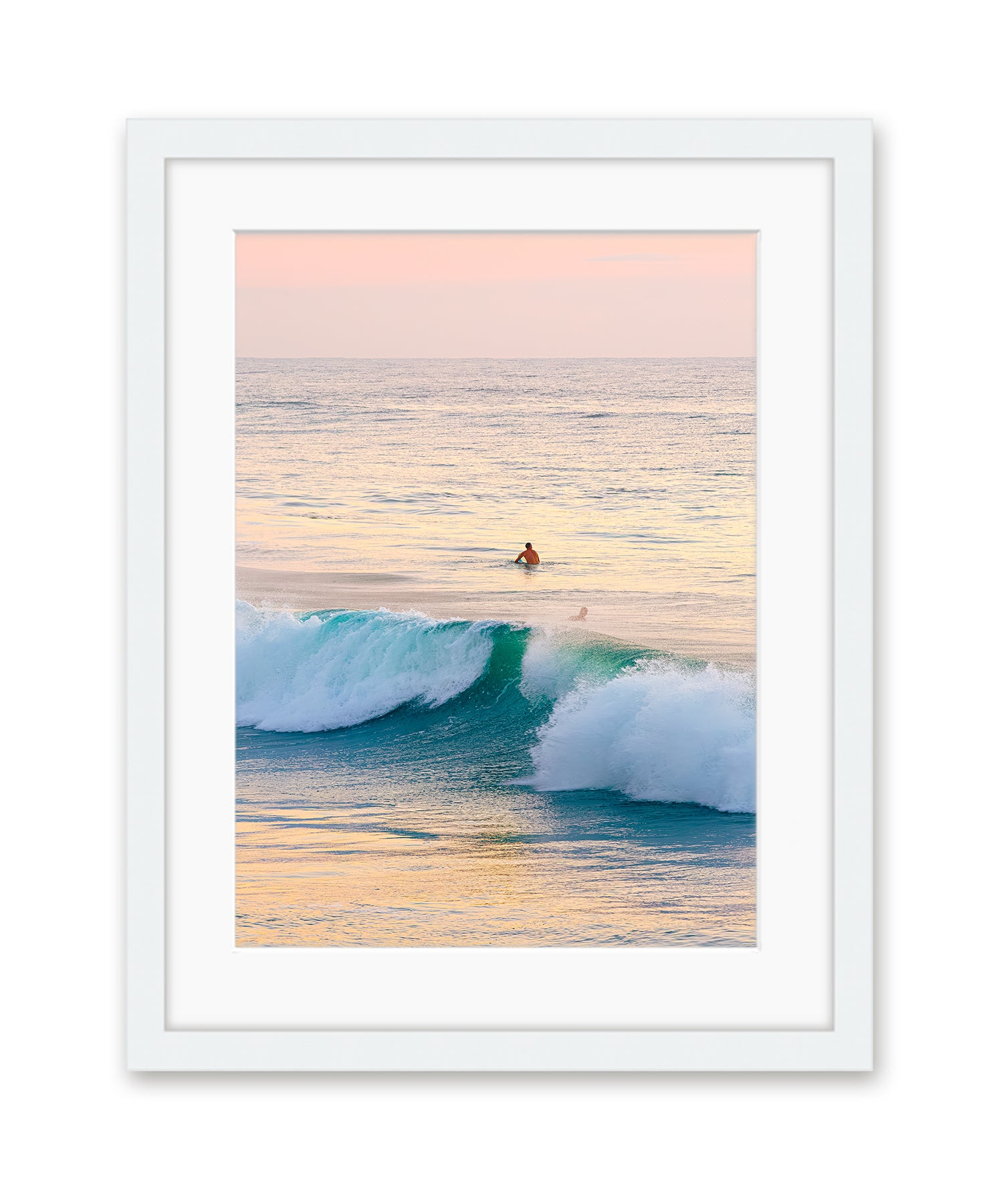 pink sunrise wilmington beach print 