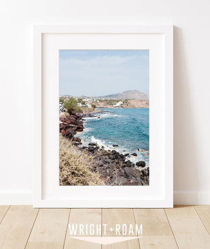 Red Beach, Santorini, Greece Art Print