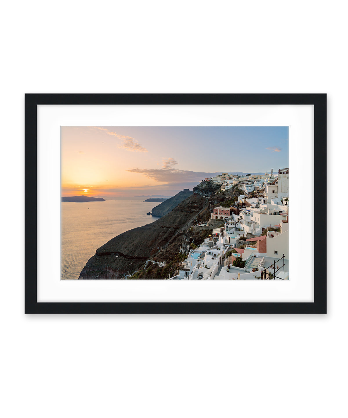 Caldera Sunset Fira, Santorini, Greece Landscape