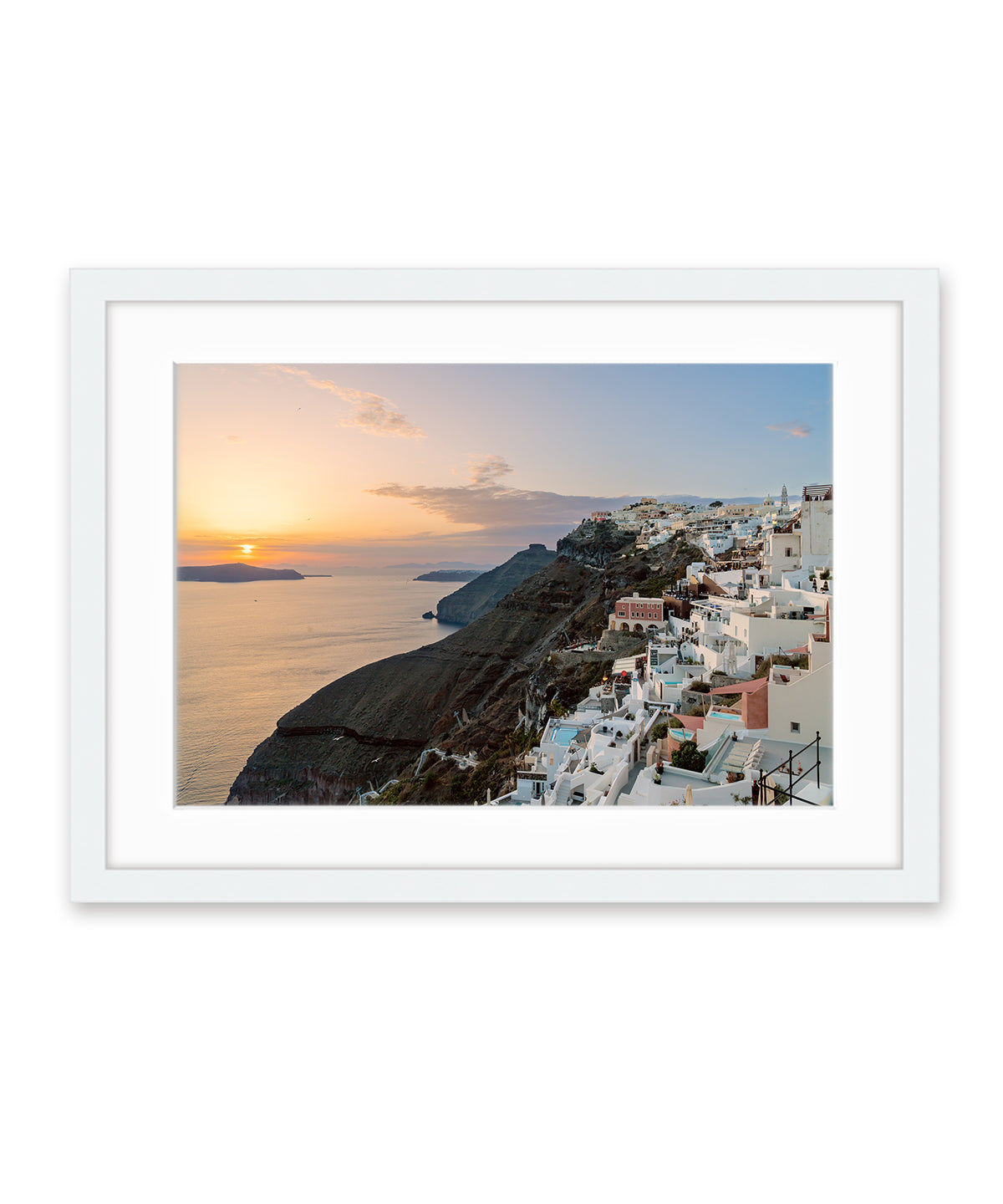 Caldera Sunset Fira, Santorini, Greece Landscape