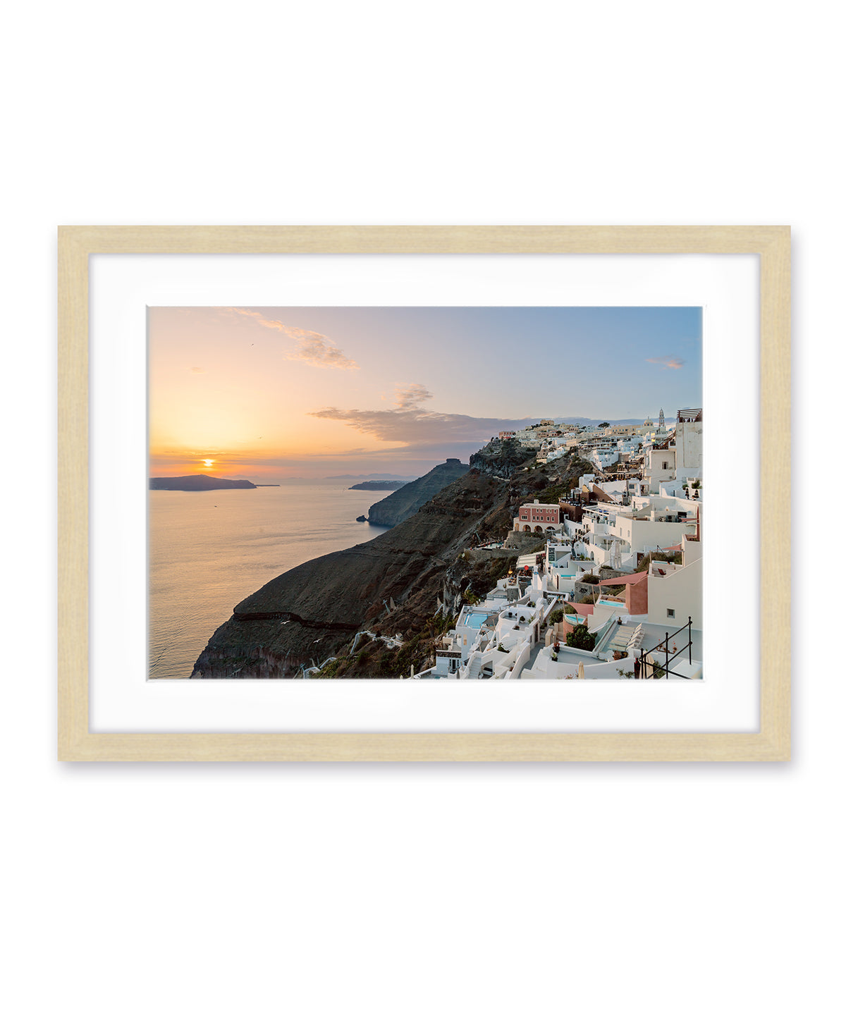 Caldera Sunset Fira, Santorini, Greece Landscape