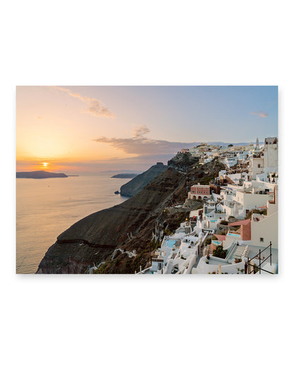 Caldera Sunset Fira, Santorini, Greece Landscape