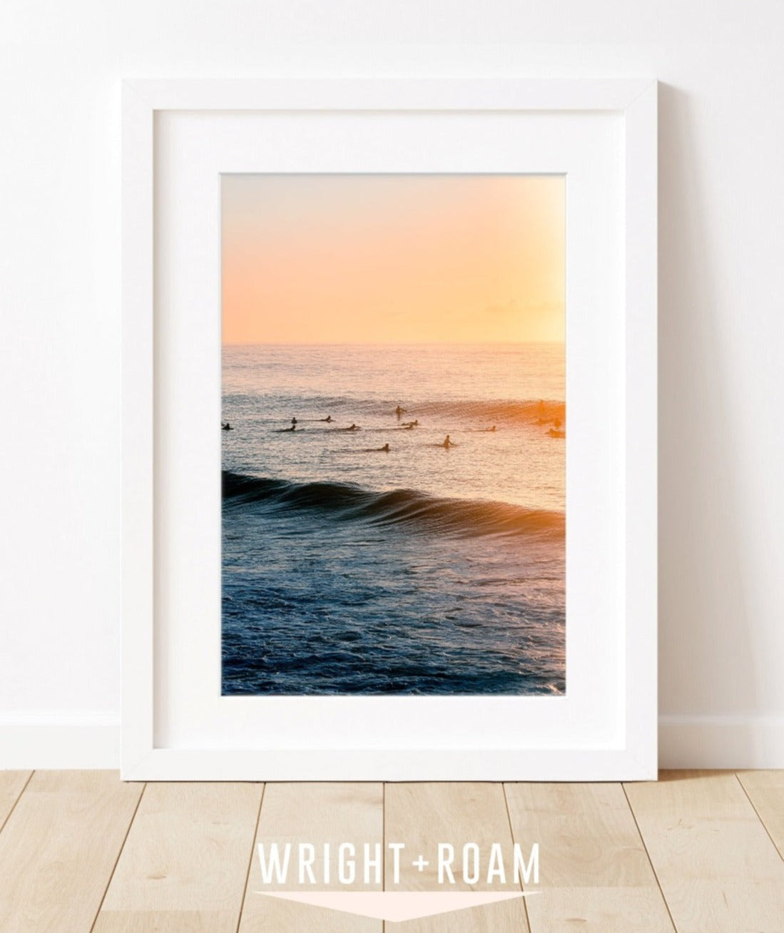 golden waves surf print