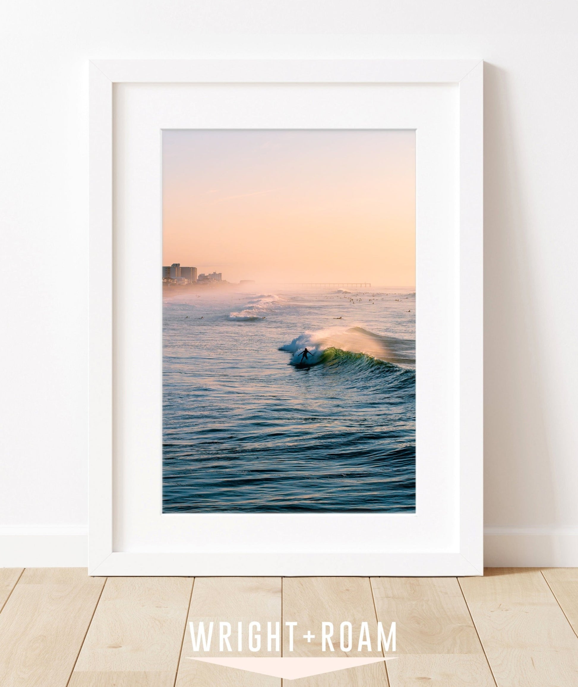 golden wrightsville beach surf print