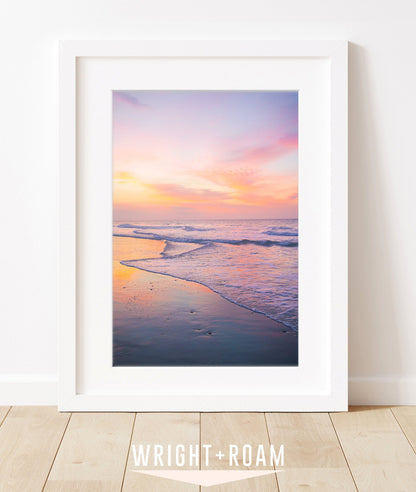 pink and purple sunrise beach photograph