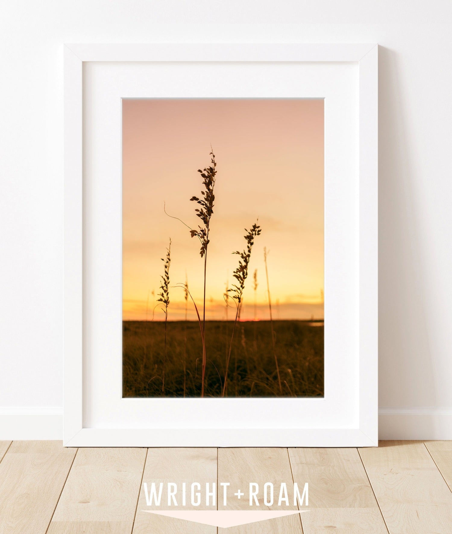 Sunset Seagrass Beach Photograph, by Wright and Roam