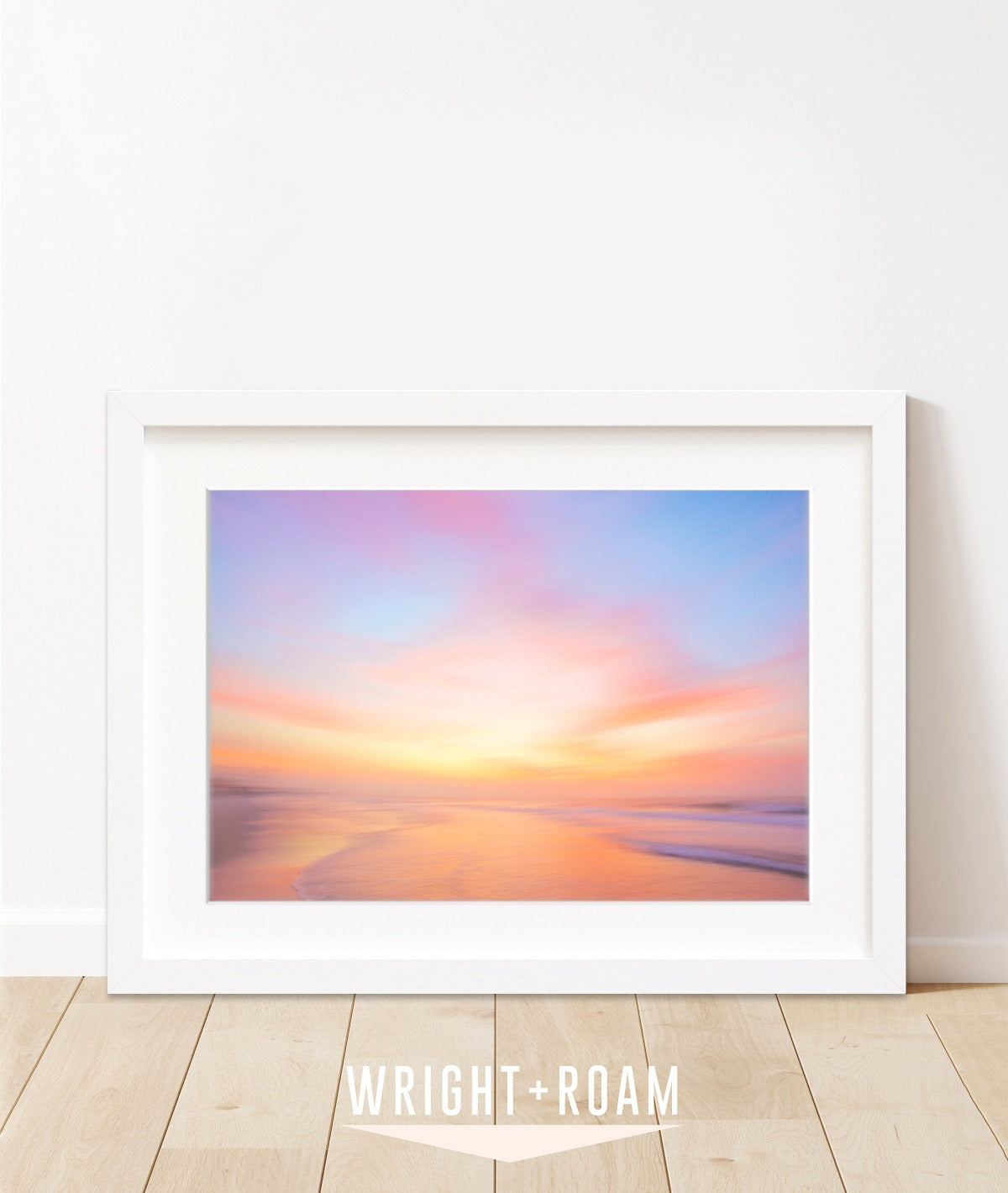 colorful abstract sunrise beach photograph by Wright and Roam