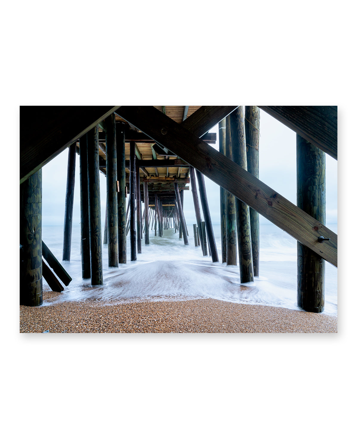 outer banks, avalon pier photograph art print by Wright and Roam