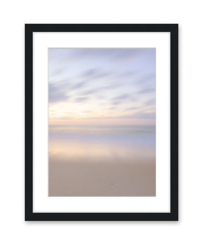 Neutral Abstract Minimal Print, Beach Photograph, Black Wood Frame, by Wright and Roam