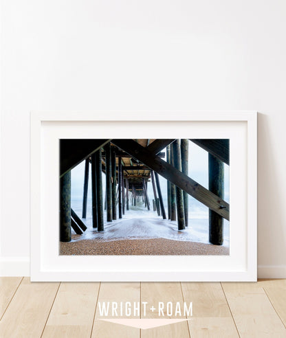 outer banks, avalon pier photograph, beach wall art by Wright and Roam