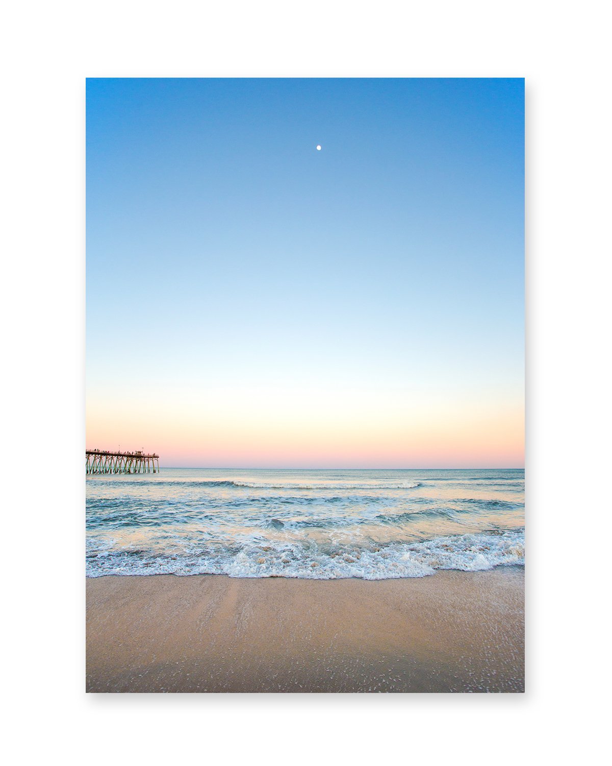 blue sunset beach photograph, wright and roam