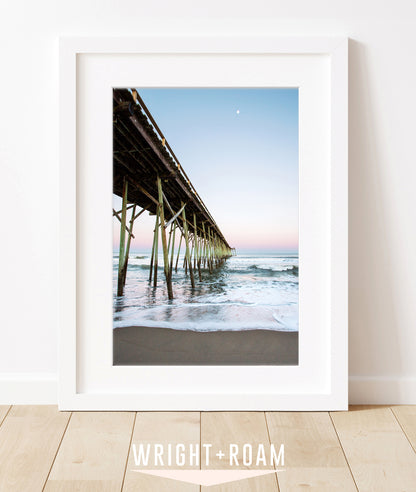 carolina beach, blue pier photograph by Wright and Roam