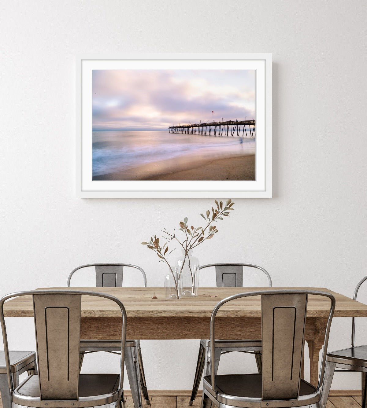 dining room decor, large framed wall art print by Wright and Roam