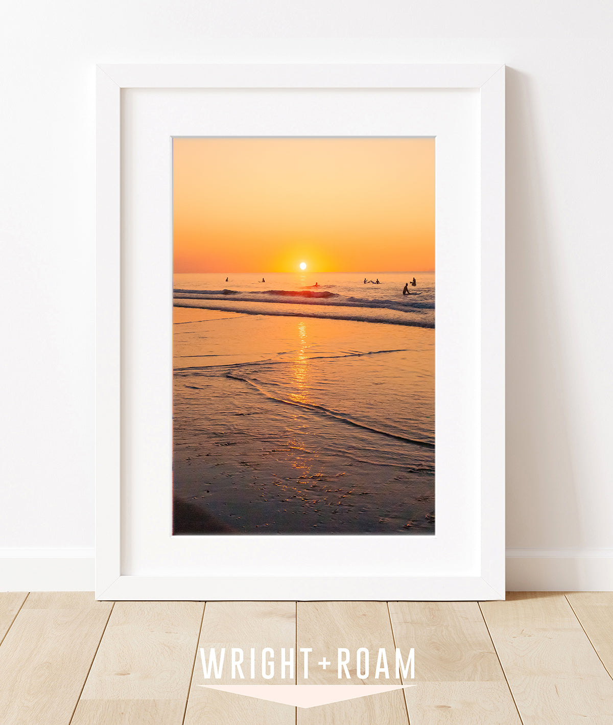 golden sunrise surf print