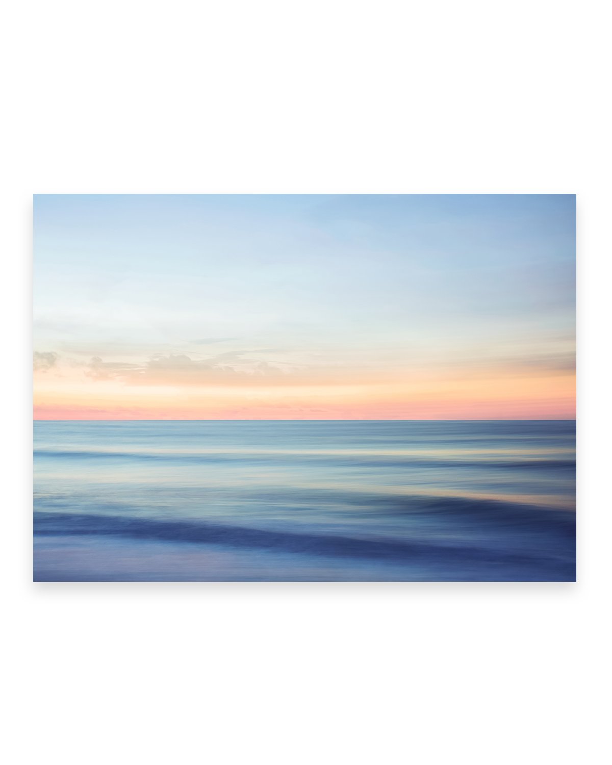 indigo blue abstract, minimal waves beach photograph by Wright and Roam