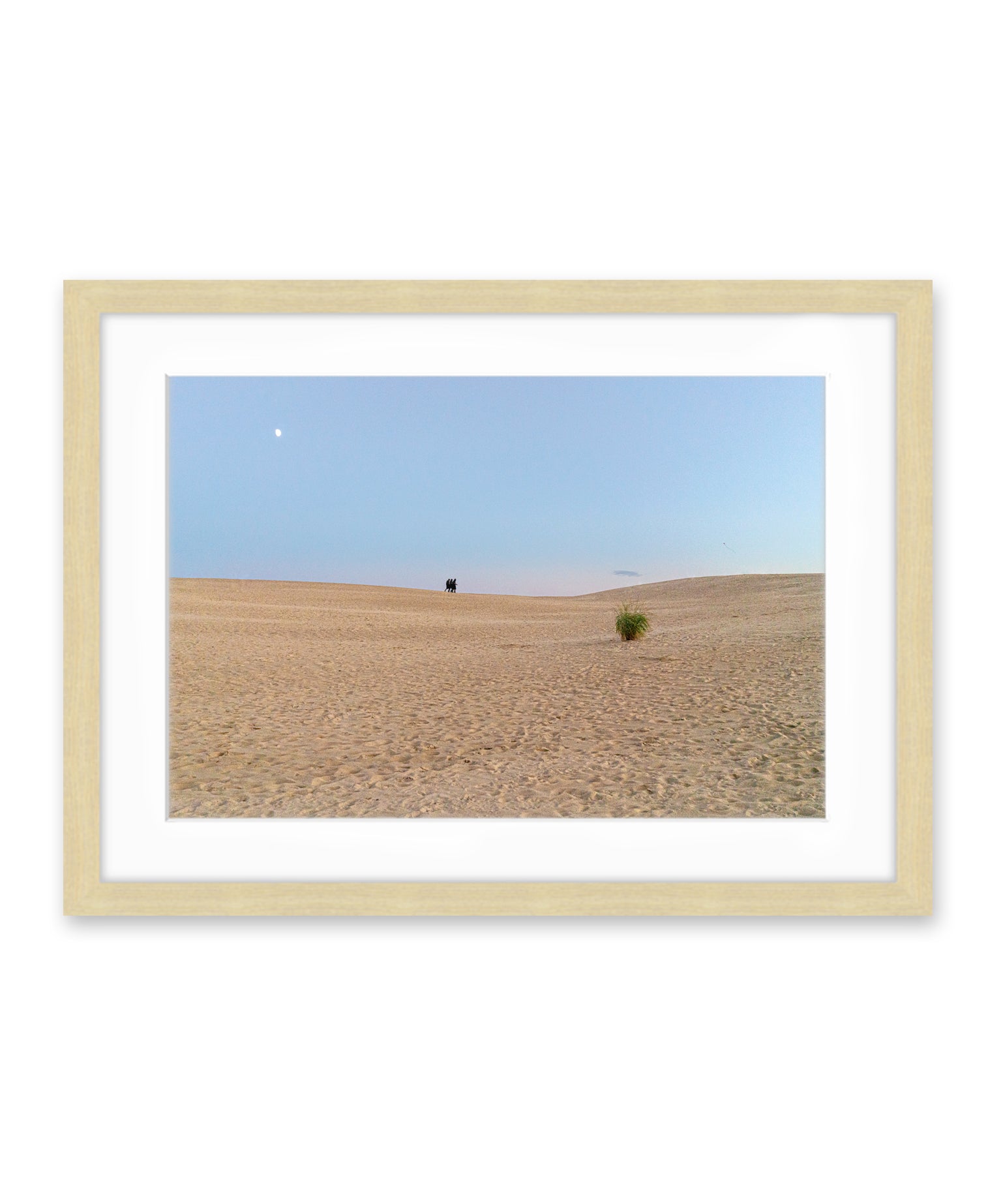 outer banks, jockeys ridge photograph, minimalist print by Wright and Roam, wood frame