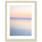abstract minimal print, sunrise beach photograph, natural wood frame by Wright and Roam