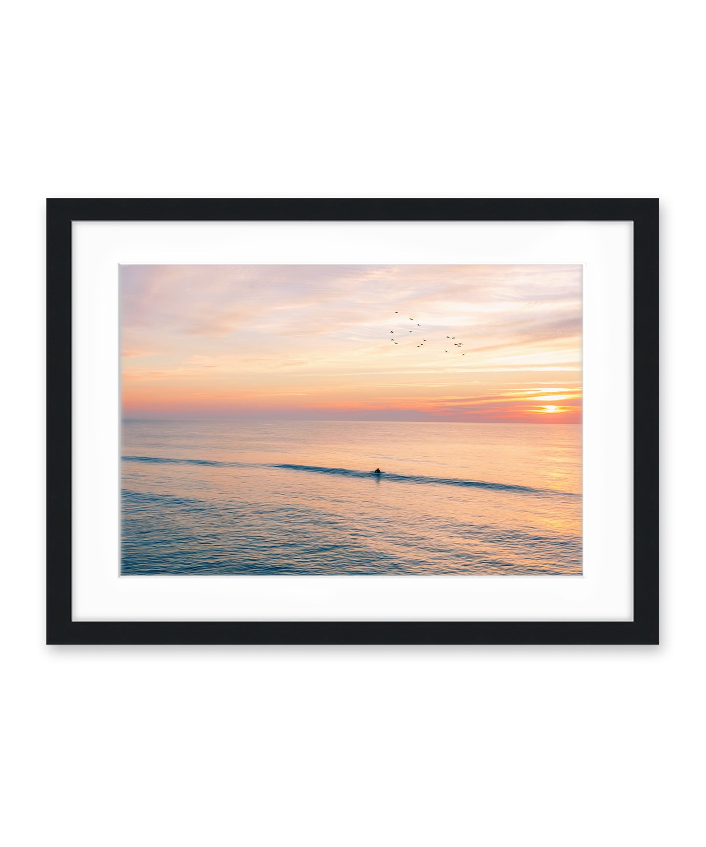 Sunrise Wrightsville Beach Photograph, black frame