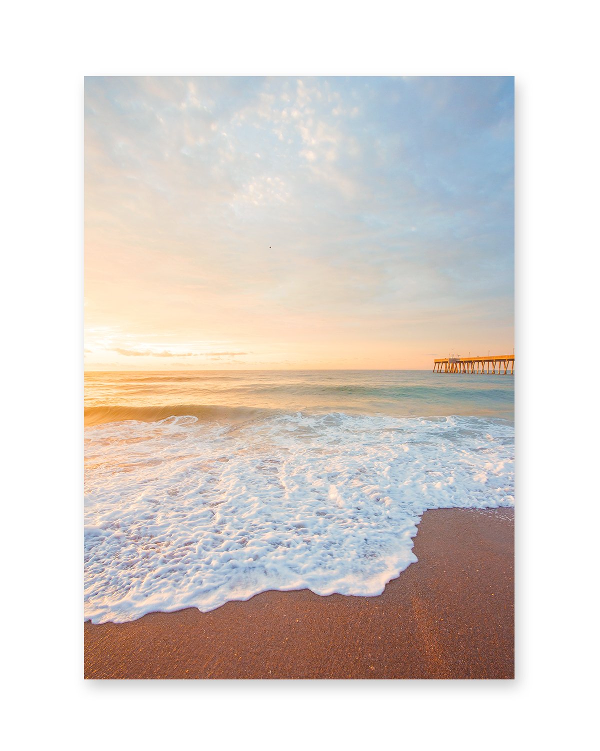 Blue Pastel Sunrise Wrightsville Beach Photograph by Wright and Roam