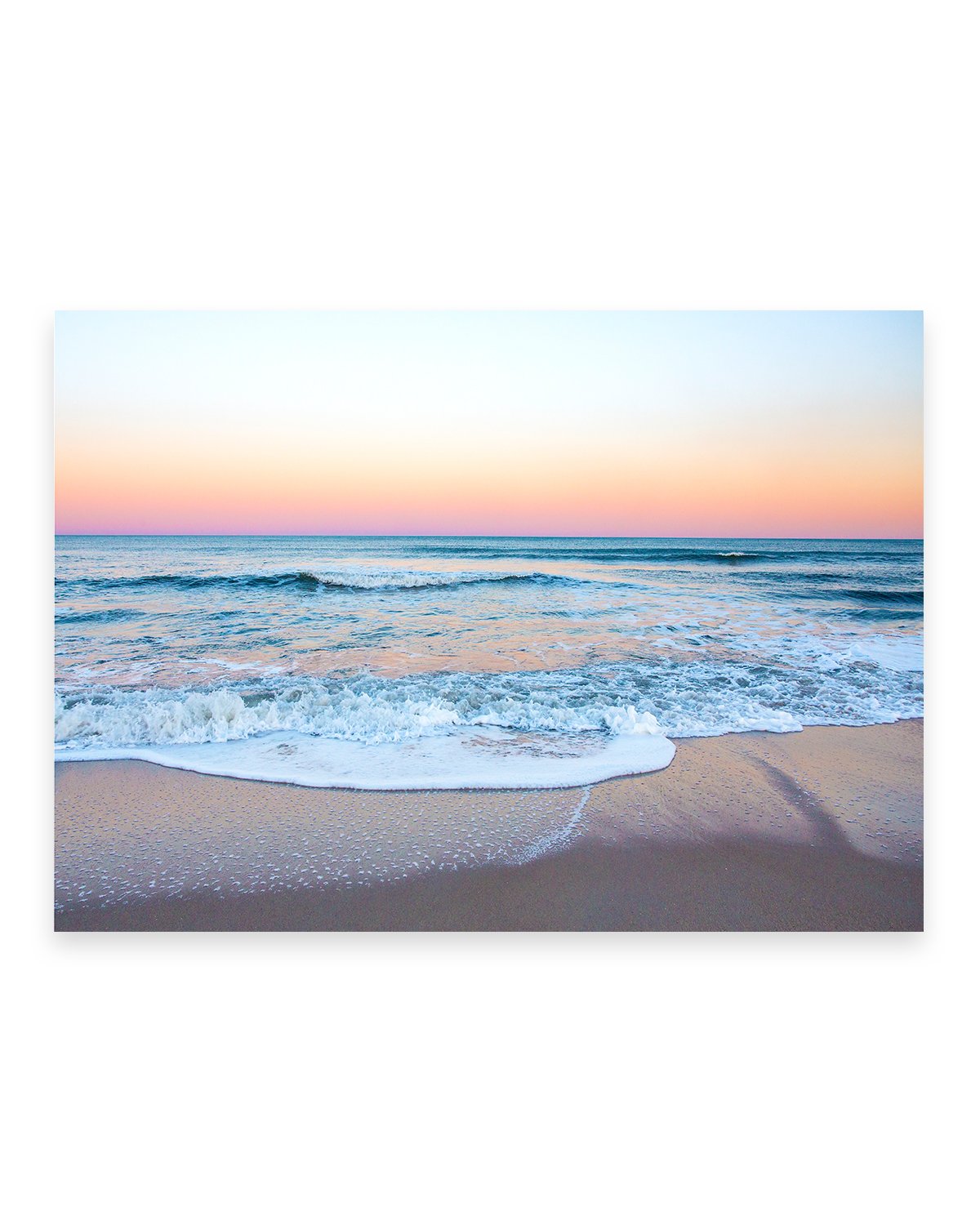 blue rainbow sunset beach photograph by Wright and Roam