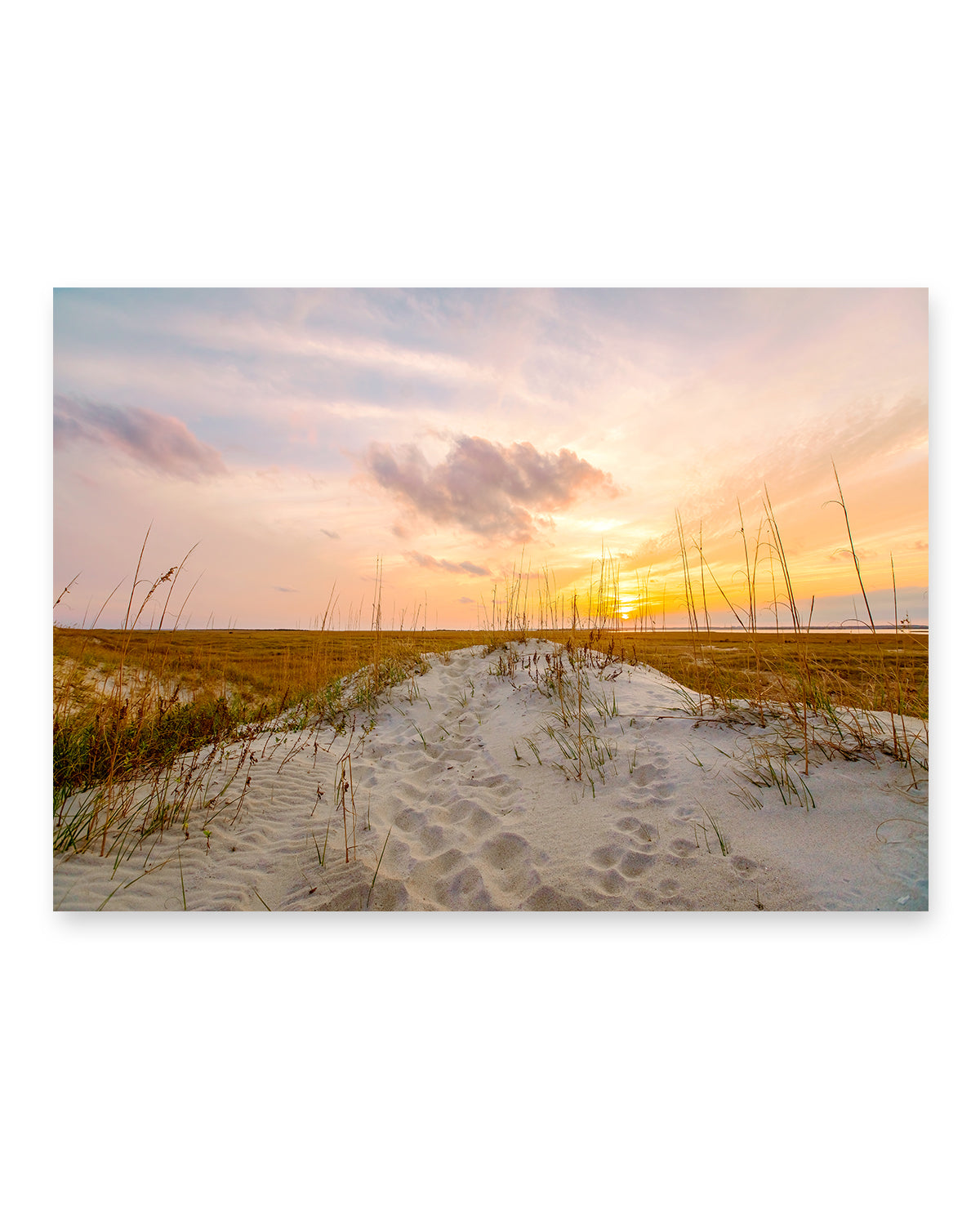 warm sand dunes sunset north carolina