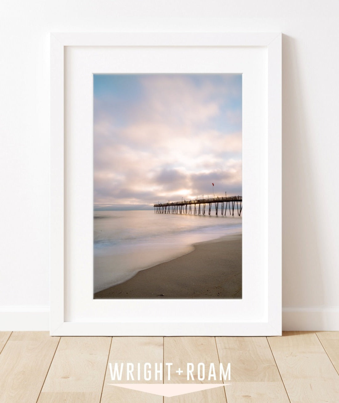 outer banks, avalon pier photograph, pastel beach wall art print, Wright and Roam