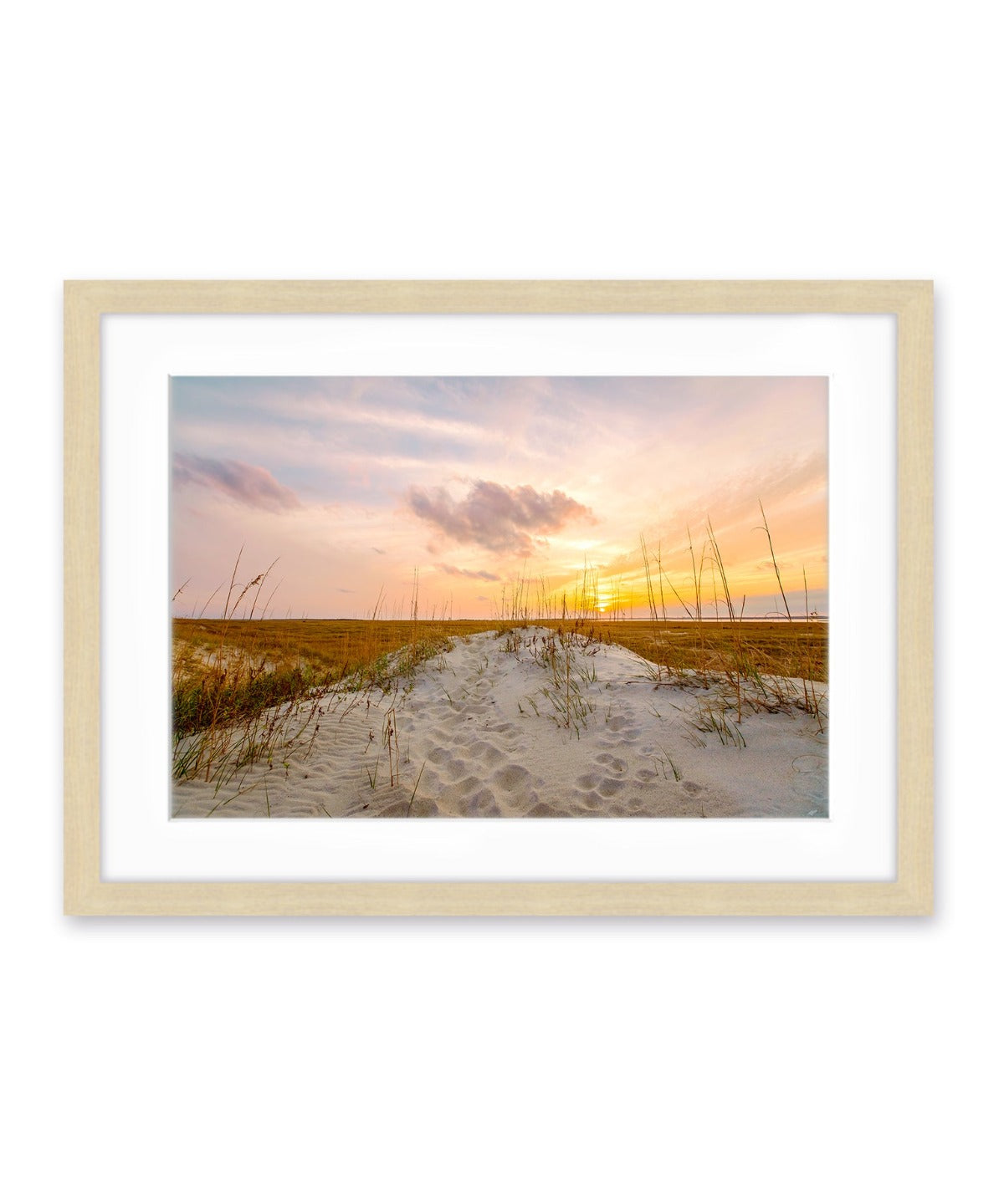 sand dunes sunset north carolina wood frame