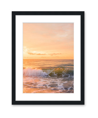 golden wave photograph black frame by Wright and Roam