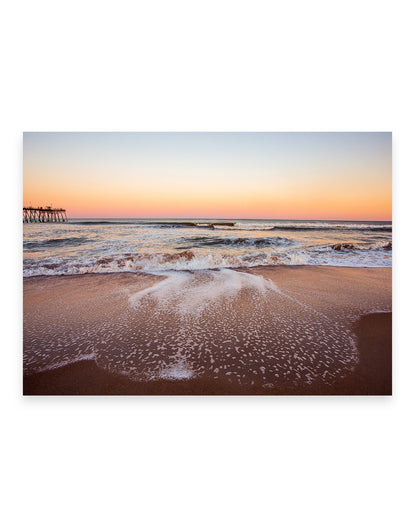 warm summer sunset Carolina beach photograph by Wright and Roam