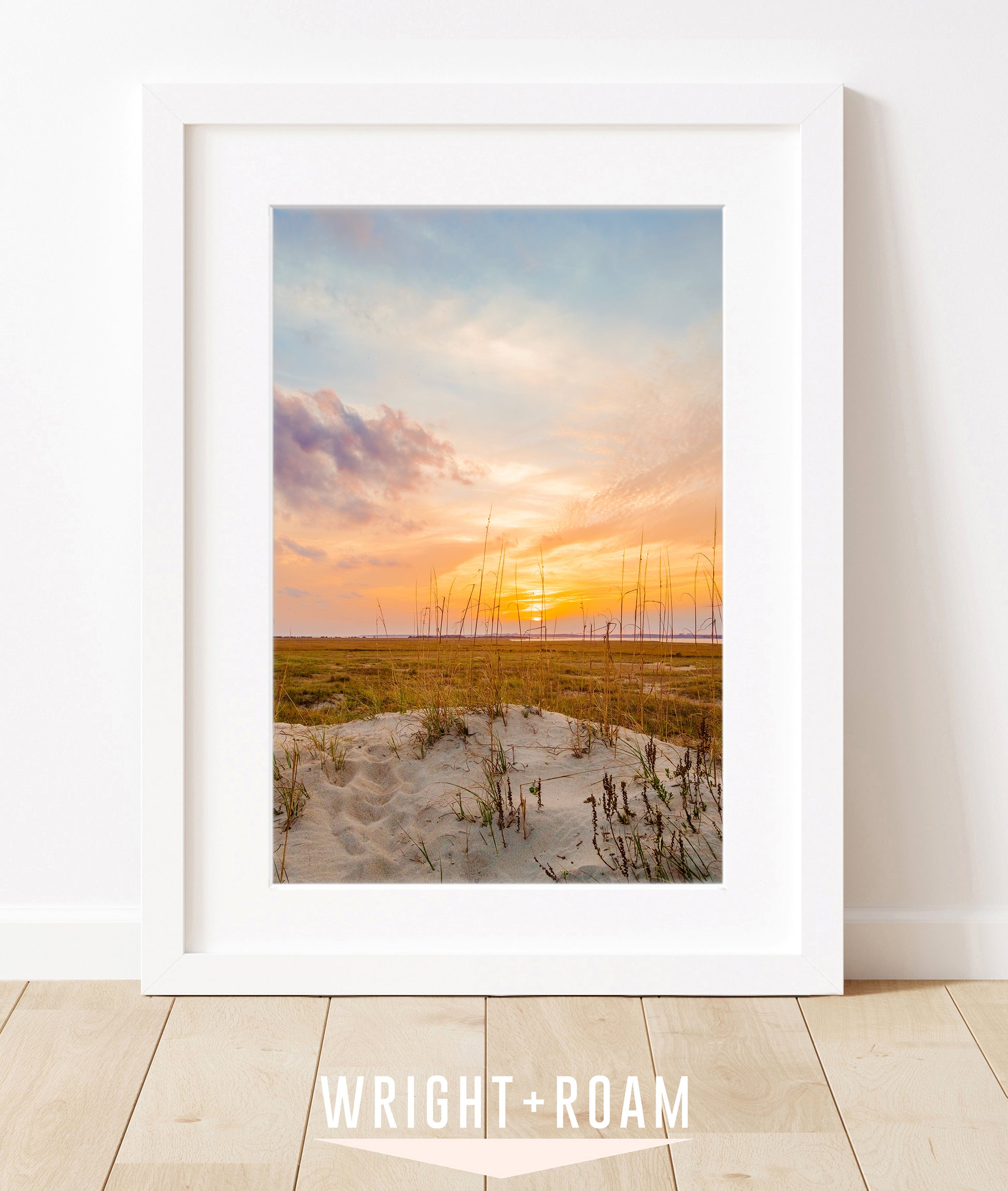 warm sunset sand dunes north carolina photograph