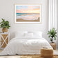 Bright Coastal Bedroom Decor, Pastel Sunset Beach Photograph by Wright and Roam
